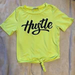 Fashion Nova Neon Yellow Cropped Tee